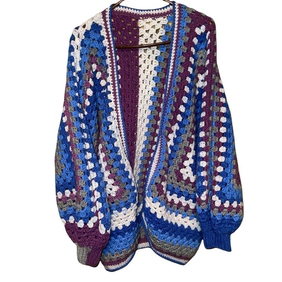 Handmade granny square hexagon Cardigan - Picture 1 of 2